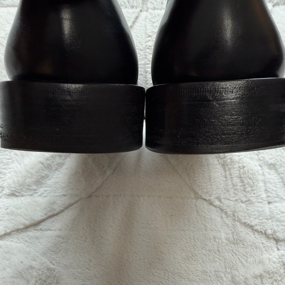 $890 Salvatore Ferragamo Classic Black Plain Toe Men's Oxford Dress Shoes 9.5 - Picture 8 of 12